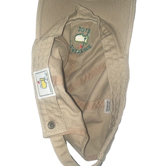 𝅺2013 Masters Golf Hat American Needle Hat Tan Strapback adjustable cap - Picture 2 of 3